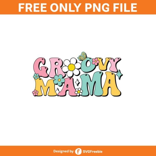 Groovy Mama Clipart PNG Graphics