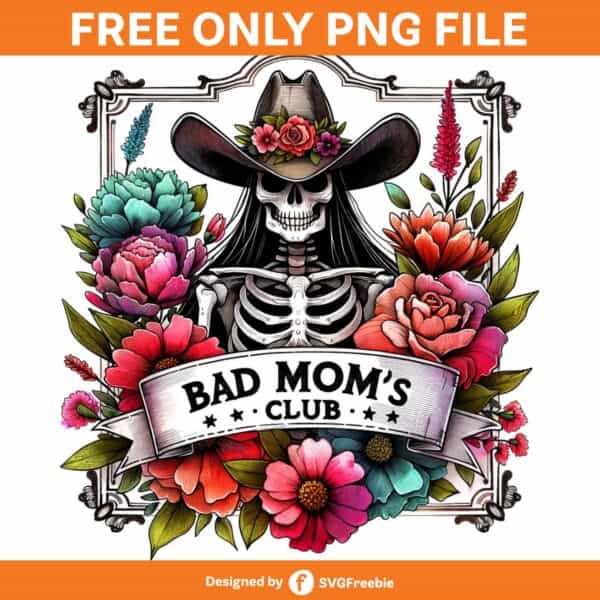 Mom Skull Funny Sublimation PNG