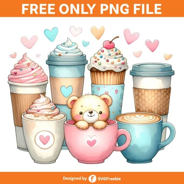 Valentine's Day Coffee PNG Sublimation