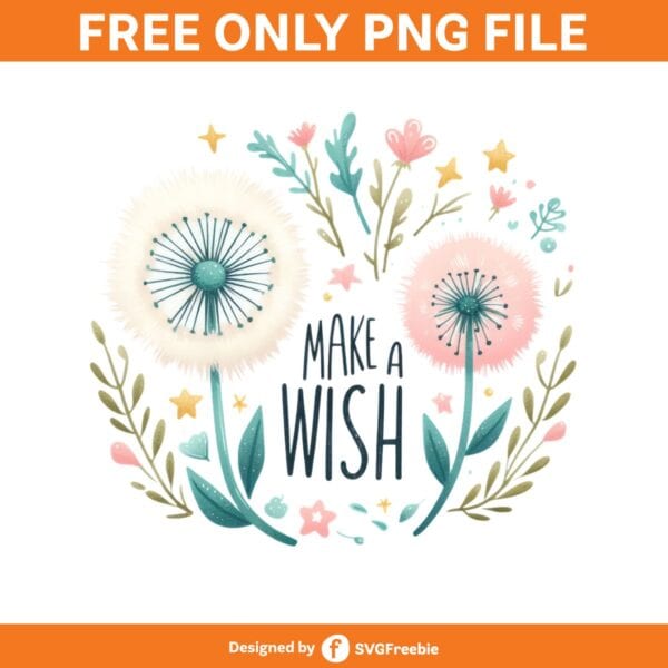 Make a Wish Sublimation Clipart PNG