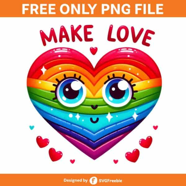 Make Love Sublimation Clipart PNG