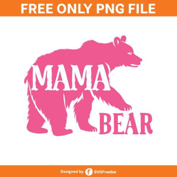 Mama Bear Sublimation Clipart PNG