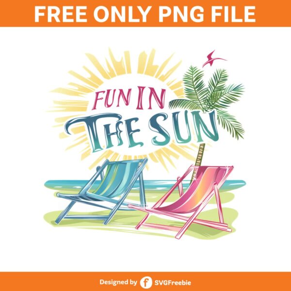 Fun in the Sun Sublimation Clipart PNG