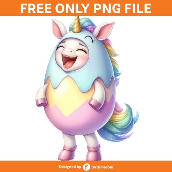 Easter Unicorn Sublimation Clipart PNG