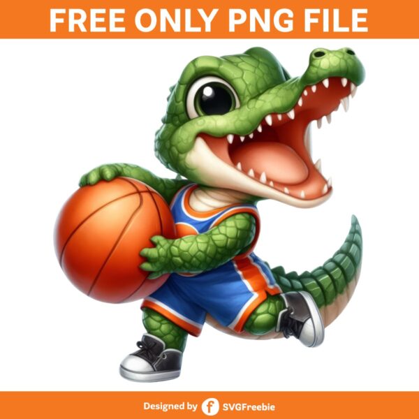 Funny Animal Playing Basketball Clipart