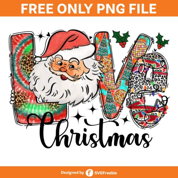 Love Christmas Santa Sublimation