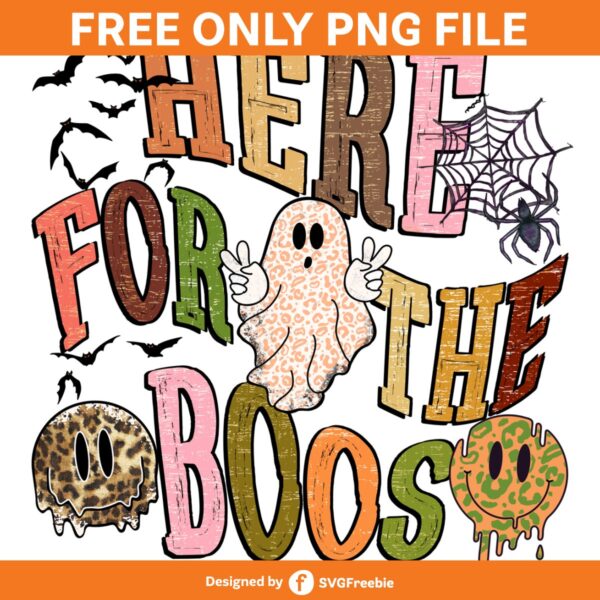 Retro Halloween Spooky Season PNG, Boo