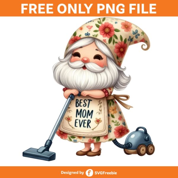 Mother's Day Gnome Watercolor Clipart