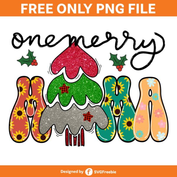 Merry Mama PNG, Christmas Tree