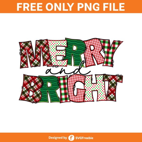 Merry and Bright Christmas Sublimation