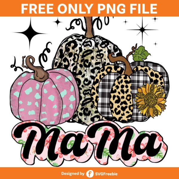 Mama Pumpkin Fall Leopard Sublimation