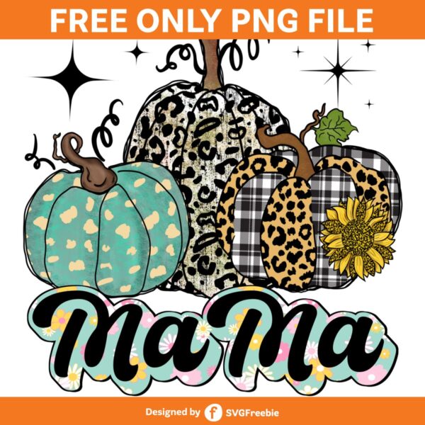 Mama Pumpkin Fall Leopard Sublimation