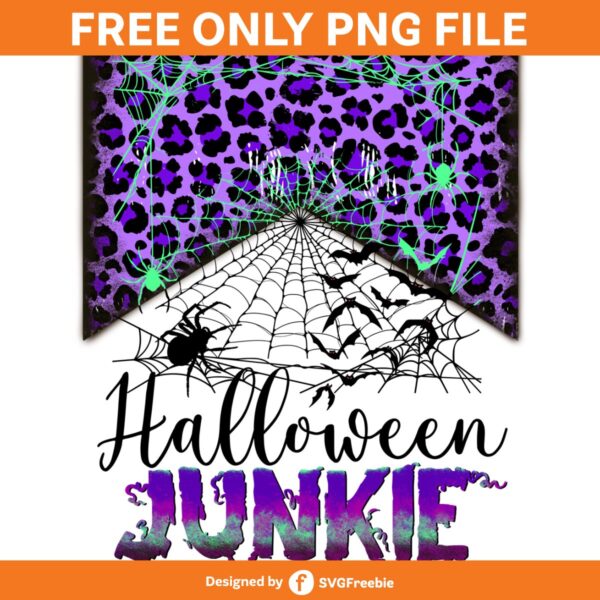 Halloween Junkie Leopard Grunge PNG