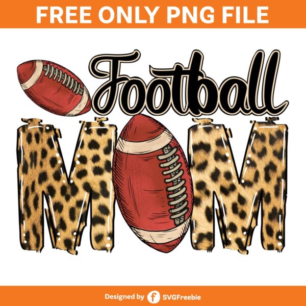 Football MOM Sublimation, Leopard