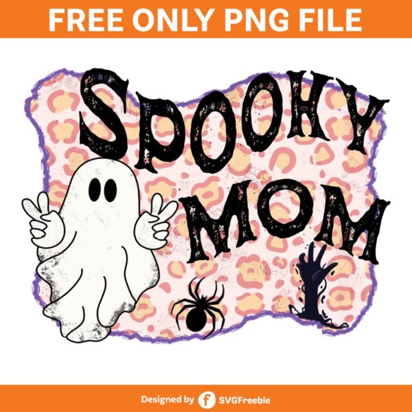 Retro Spooky Mama PNG, Ghost Halloween