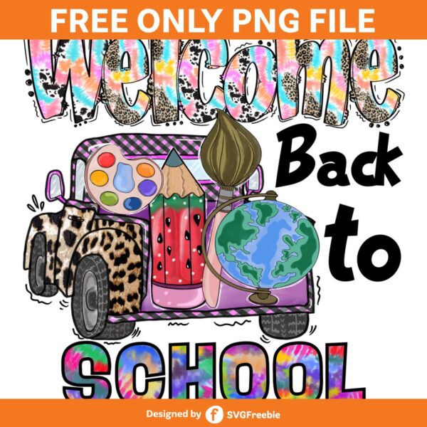 Welcome Back to School PNG, Truck School