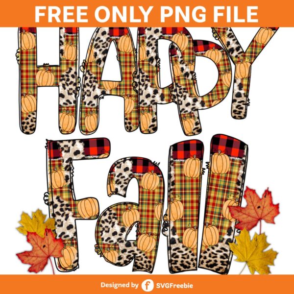 Happy Fall PNG, Pumpkin Sublimation