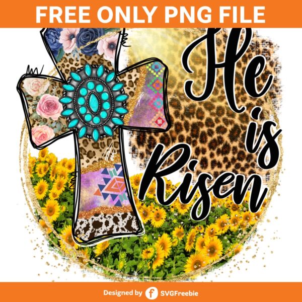 he-is-risen-sublimation-sunflower