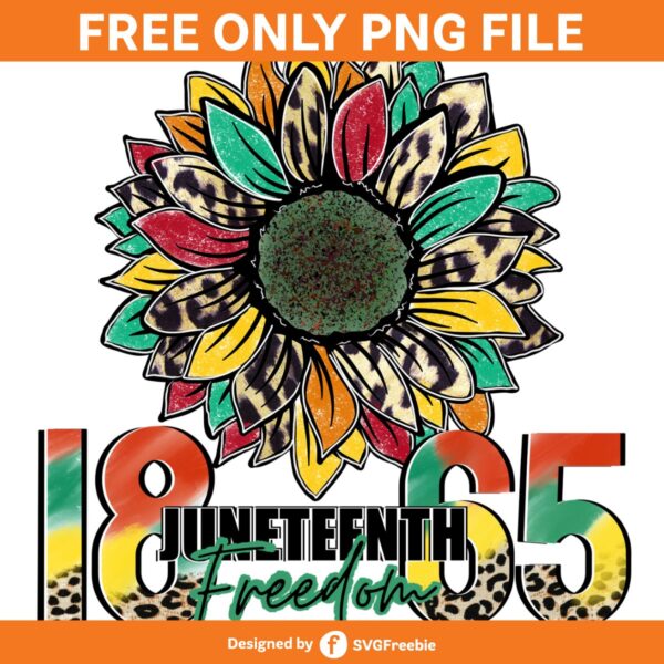 Juneteenth 1865 PNG, Sunflower Leopard