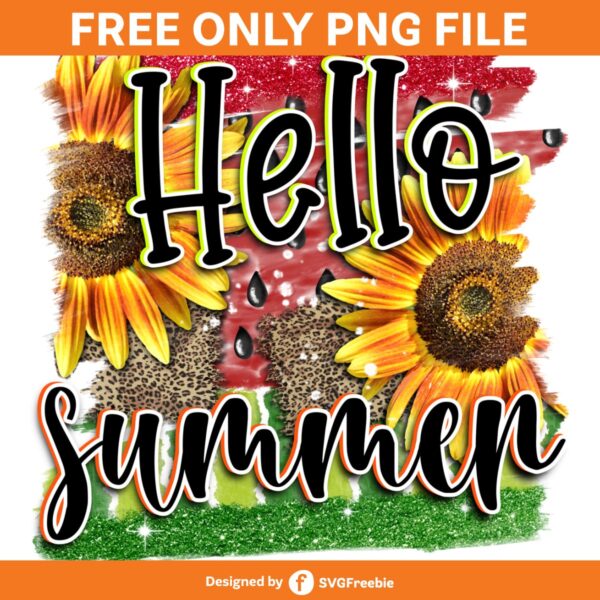 hello-summer-sunflower-png-watermelon