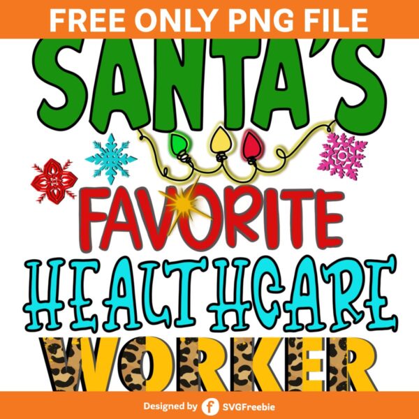 Santas Favorite Healthcare Worker PNG