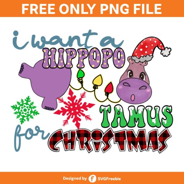 i-want-a-hippopotamus-for-christmas-png