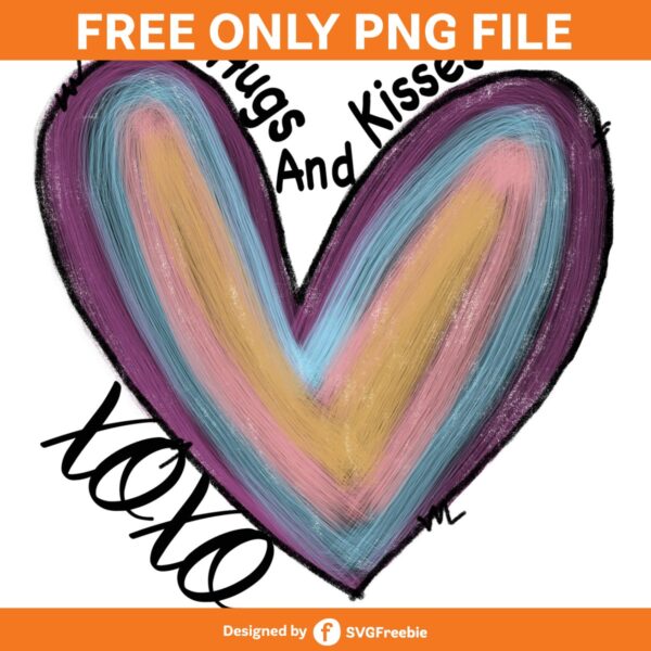 Xoxo Valentines Day Png, Hugs and Kisses