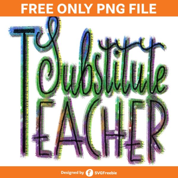 Substitute Teacher PNG, Hand Letter