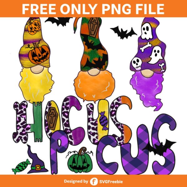 Gnomes Halloween Png, Hocus Pocus Png