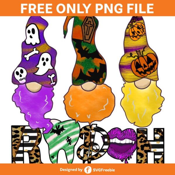 Dental Halloween PNG, Gnomes Funny