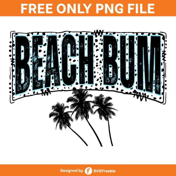 Beach Bum Summer Dalmatian Dots PNG