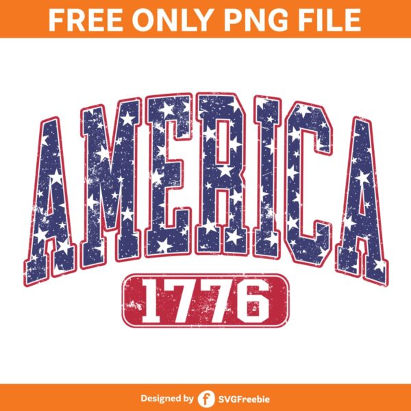 America Vibes 1776 USA Retro Varsity PNG