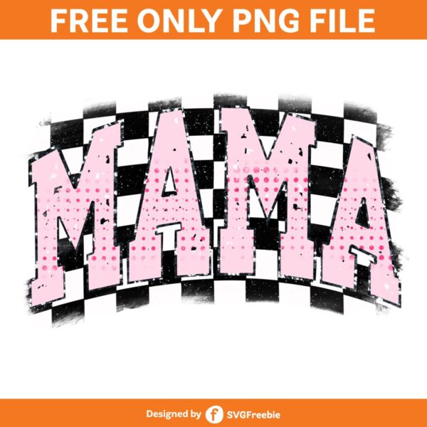 mama-retro-checkered-pink-mom-life-png