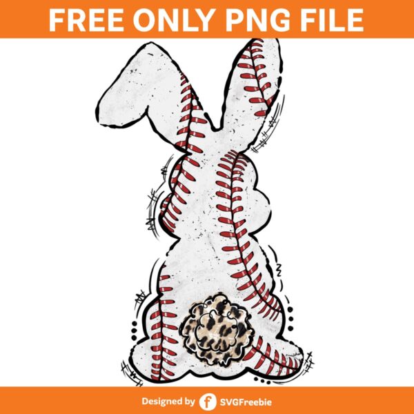 Easter Bunny Baseball Sublimation Doodle