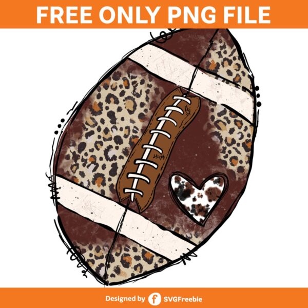 Football Sublimation Leopard Grunge PNG