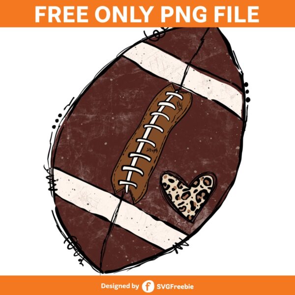 Football Sublimation Doodle Clipart PNG