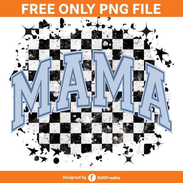 Mama Retro Checkered Grunge Rocker Mom