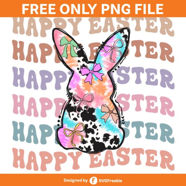 Happy Easter Stacked Bunny Sweet Tie Dye