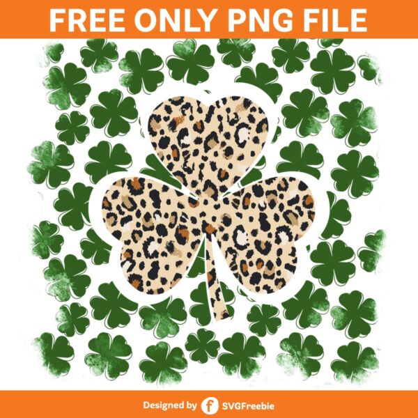 Shamrock Clover Stacked Distressed PNG