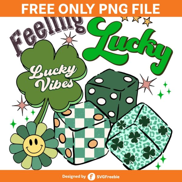 Feeling Lucky Retro St Patricks Day PNG