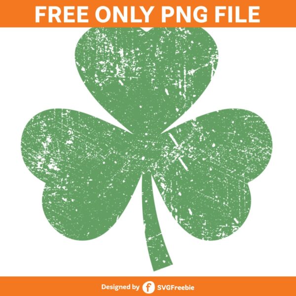 Shamrock St Patricks Day Distressed PNG