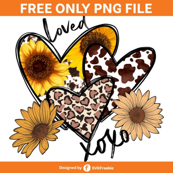 heart-trio-cowhide-sunflower-western-png