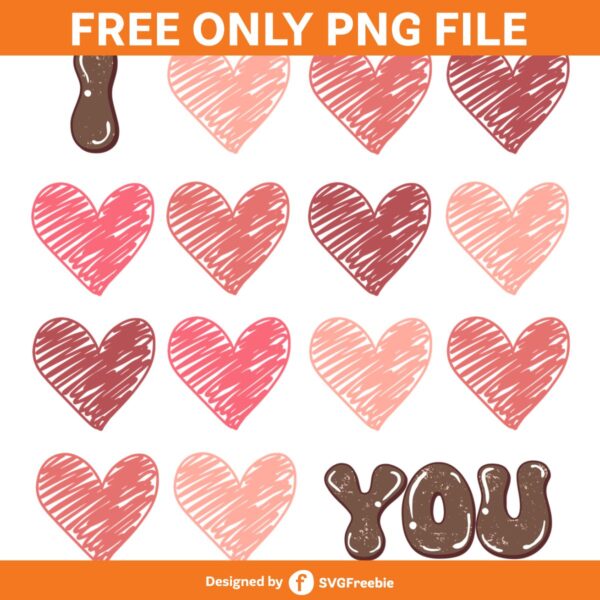 I Love You Heart Valentines Day PNG