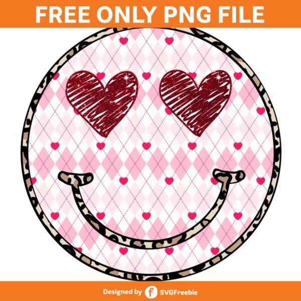 Retro Valentine Happy Smile Hearts PNG