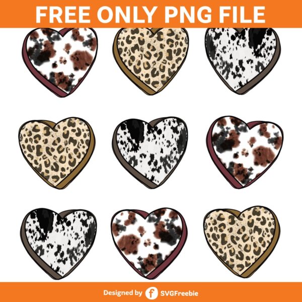 Cowhide Heart Valentine Candy Leopard