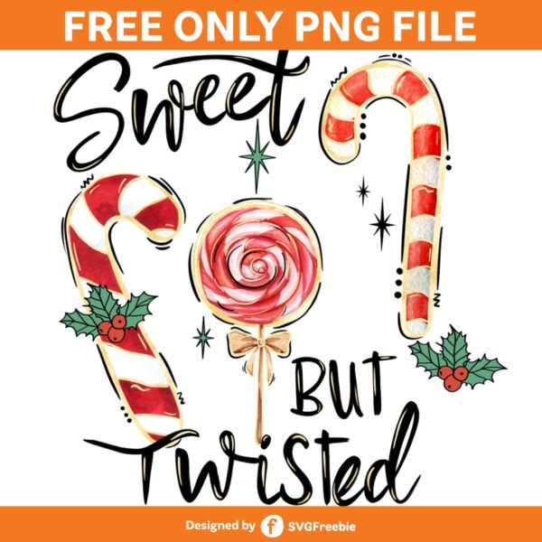 Sweet but Twisted Candy Cane Sublimation