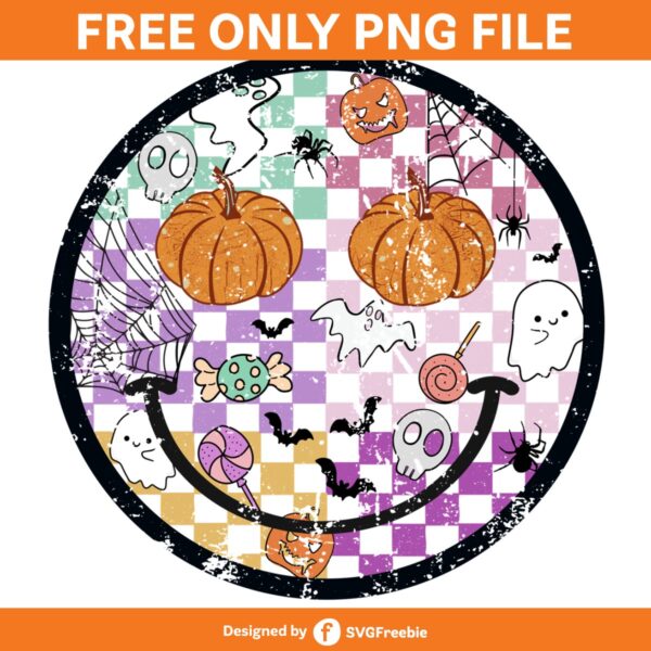 Spooky Season Retro Halloween Smile PNG