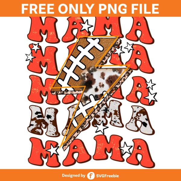 football-mama-cowhide-lightning-bolt-png