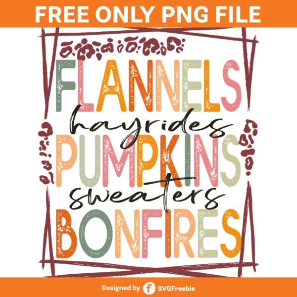 Retro Fall Quote, Flannels Pumpkins