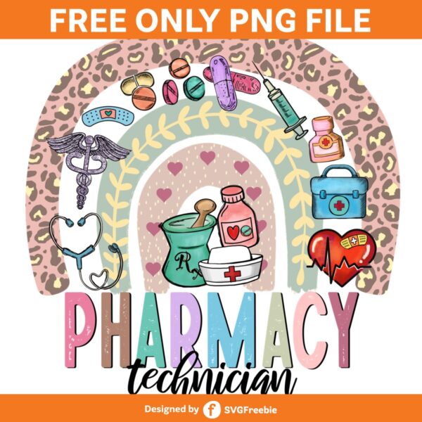 Pharmacy Technician PNG, Rainbow Boho